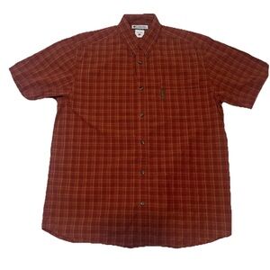 Columbia Men's Casual Red Checkered Shirt